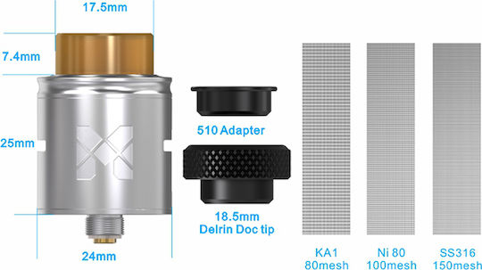 Vandy Vape Mesh Ατμοποιητής Ηλεκτρονικού Τσιγάρου RDA Black