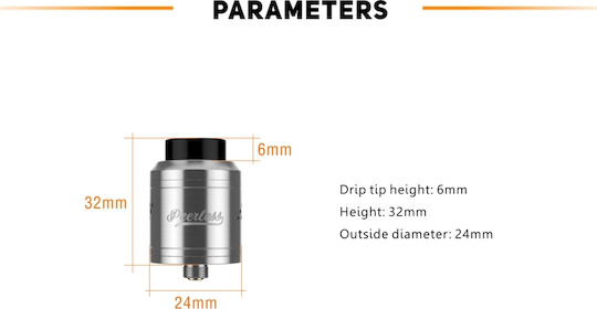 Geek Vape Peerless Verdampfer für Elektronische Zigaretten RDA 24mm SS