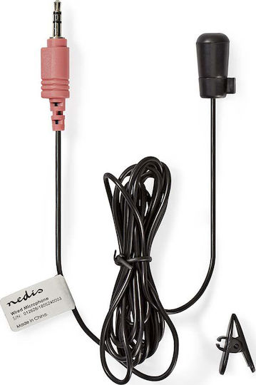 Nedis MICCJ100BK Δυναμικό Μικρόφωνο 3.5mm Πέτου, Clip On για Φωνητικά