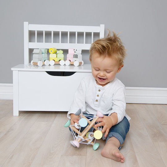 Jabadabado Дърпаща играчка Safari Wagon With Blocks от дърво за 18++ месеца