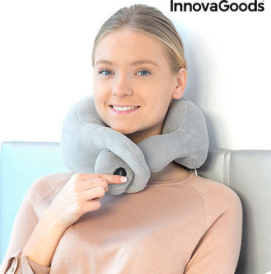 InnovaGoods Neck Massage Cushion Pillow Massage for the Neck with Vibration Gray