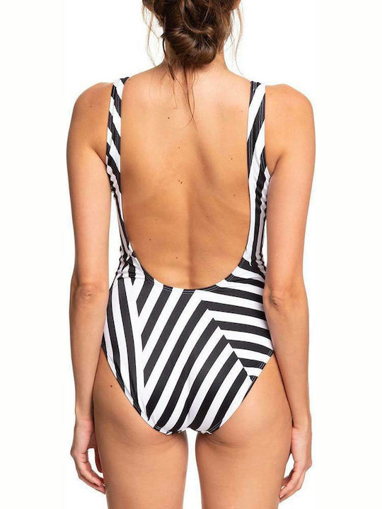 Roxy Pop Surf One-Piece Swimsuit with Open Back True Black Victoria