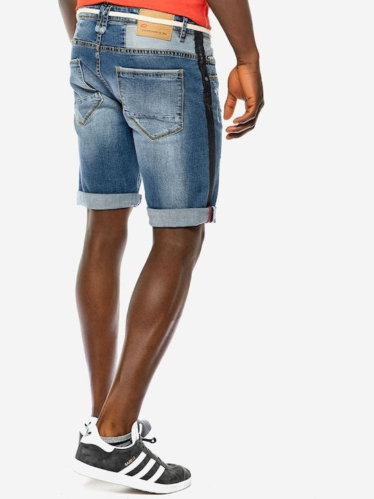 Camaro Men's Denim Monochrome Shorts Blue