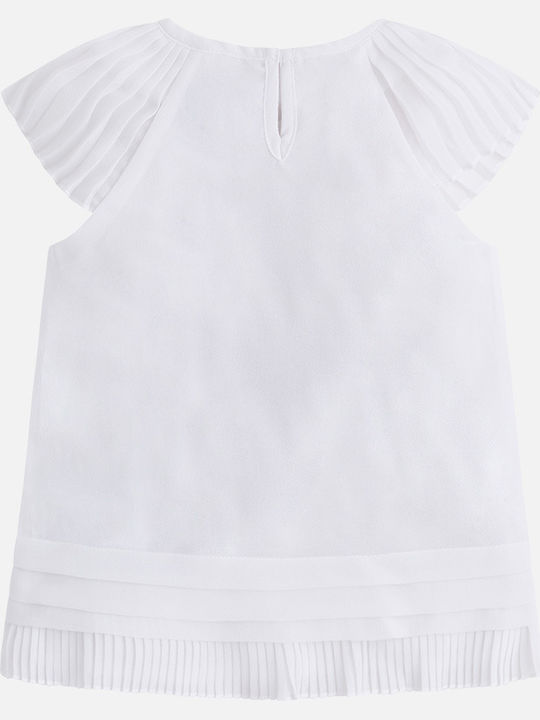 Mayoral Kids Blouse Short Sleeve White