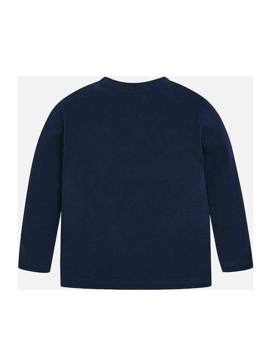 Mayoral Kids Blouse Long Sleeve Navy Blue