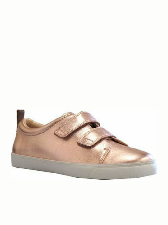 Clarks Glove Daisy Δερμάτινα Ανατομικά Sneakers σε Χρυσό Χρώμα