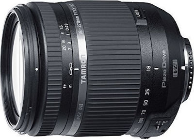 Tamron Crop Фотообектив AF 18-270mm f/3.5-6.3 Di II VC PZD Стандартно увеличение за Канон EF Монтаж Черен