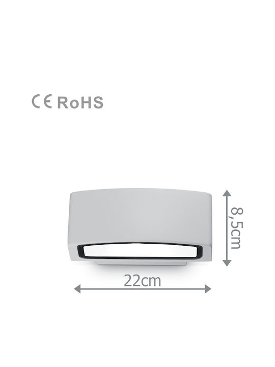 Ideal Lux Andromeda AP1 Wall-Mounted Outdoor Ceiling Light E27 IP55 Double Beam 22x12x8.5εκ.