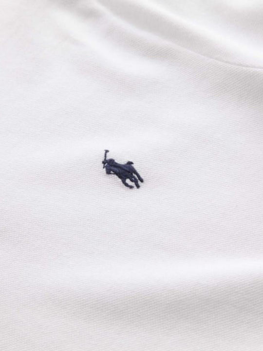 Polo Bluza Tricou Cu Mânecă Scurtă Albă