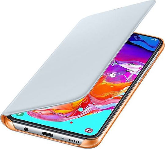 Samsung Wallet Cover Изкуствена кожа Бял (Галакси А70)