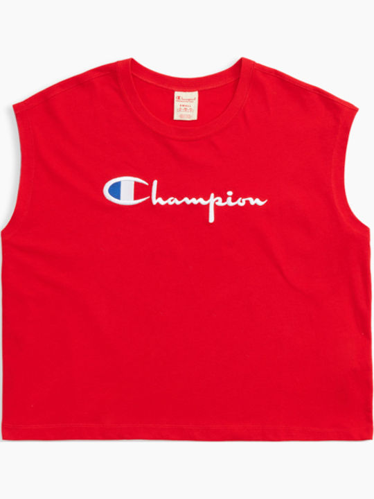 Damen Sport Crop Top Kurzarm Rot