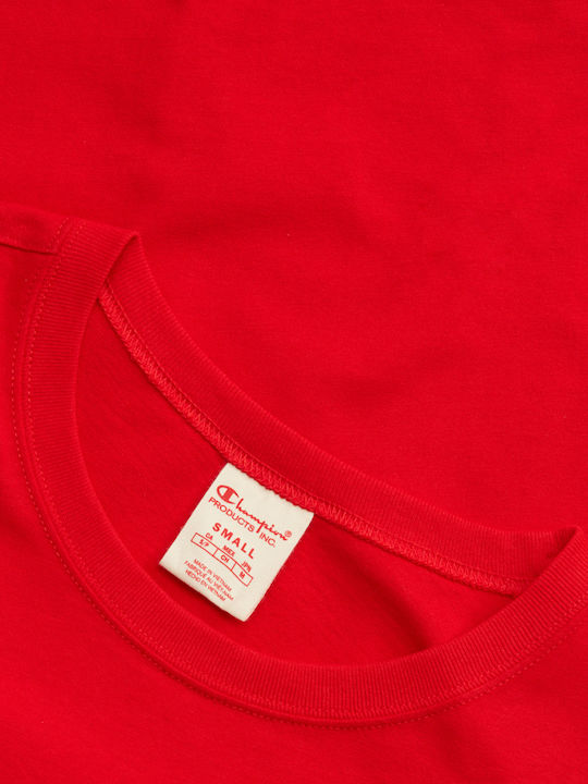 Damen Sport Crop Top Kurzarm Rot