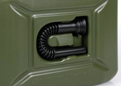 Lampa Double Position Fuel Can Plastic with Extension Tube 10lt Green