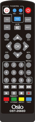Osio OST-2660D Ψηφιακός Δέκτης Mpeg-4 Full HD (1080p) με Λειτουργία PVR (Εγγραφή σε USB) Σύνδεσεις HDMI / USB
