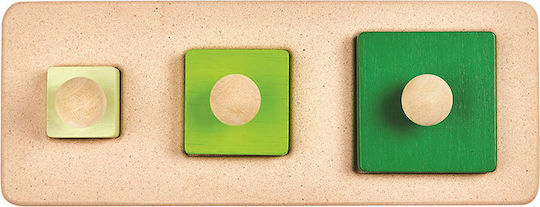Wooden Kids Peg Puzzle Squares for 1+ Years 3pcs Plan Toys