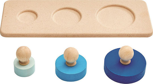 Wooden Kids Peg Puzzle Circles for 1+ Years 3pcs Plan Toys