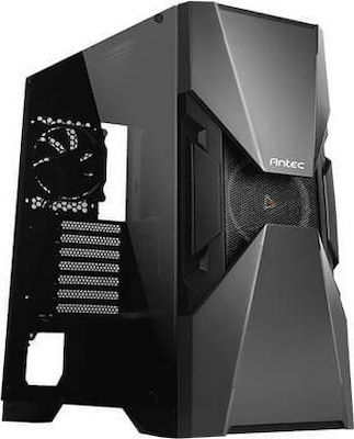 Antec DA601 Gaming Midi Tower Κουτί Υπολογιστή με Πλαϊνό Παράθυρο και RGB Φωτισμό Μαύρο
