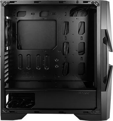 Antec DA601 Gaming Midi Tower Κουτί Υπολογιστή με Πλαϊνό Παράθυρο και RGB Φωτισμό Μαύρο