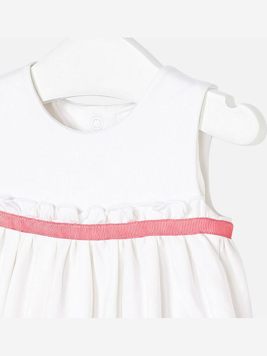 Mayoral Kids Dress Sleeveless White