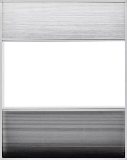 vidaXL Σίτα Παραθύρου Πλισέ από Fiberglass Λευκή με Πλαίσιο 100x80cm
