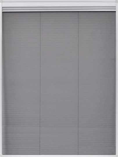 vidaXL Σίτα Παραθύρου Πλισέ από Fiberglass Μαύρη με Πλαίσιο 80x60cm