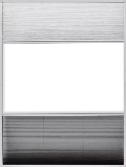 vidaXL Σίτα Παραθύρου Πλισέ από Fiberglass Μαύρη με Πλαίσιο 80x60cm
