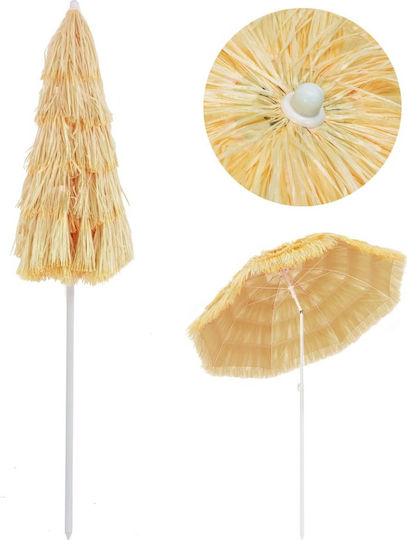 vidaXL Hawaii Beach Umbrella Diameter 1.8m with UV Protection Beige