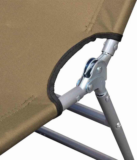 vidaXL Strandliegen Braun Faltbar mit Kissen 189x58x27cm. 1Stück