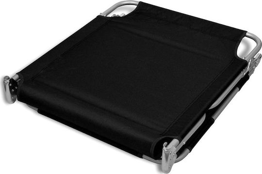 vidaXL Strandliegen Schwarz Faltbar mit Kissen 189x58x27cm. 1Stück