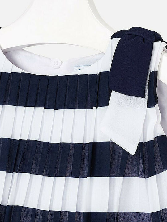 Mayoral Kids Dress Striped Sleeveless Blue