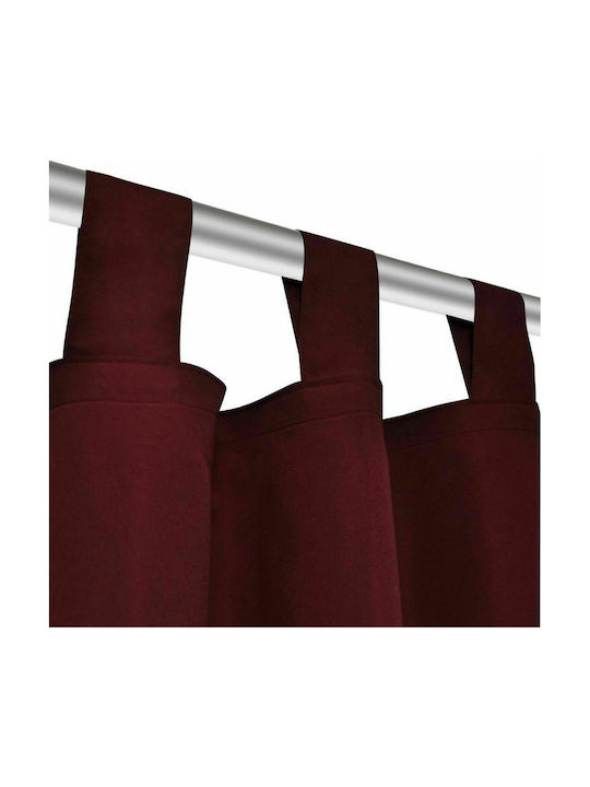 vidaXL Set Curtains with Tab Top Microsatin Burgundy 140x175cm