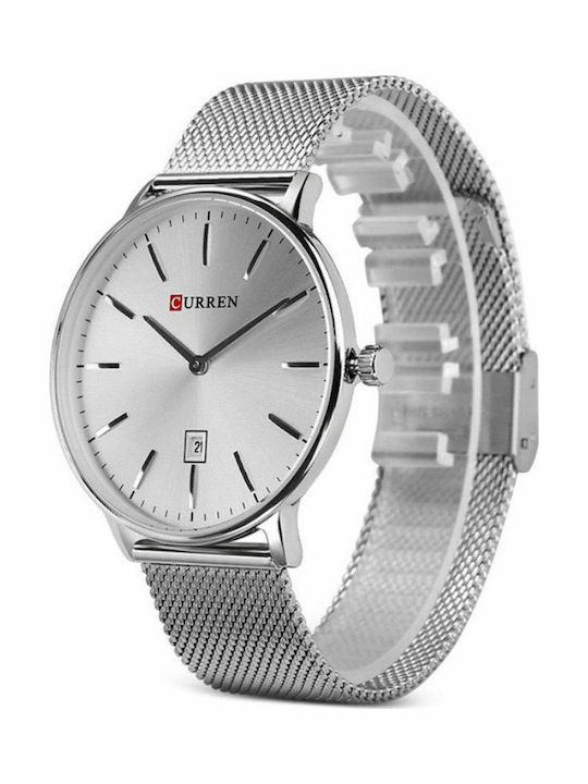 Curren Men's Watch 41mm Battery with Metal Bracelet Silver / Silver