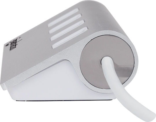 Manhattan IUSB3-HUB767 Hub 4 Θυρών USB 3.0 με σύνδεση USB-A Ασημί