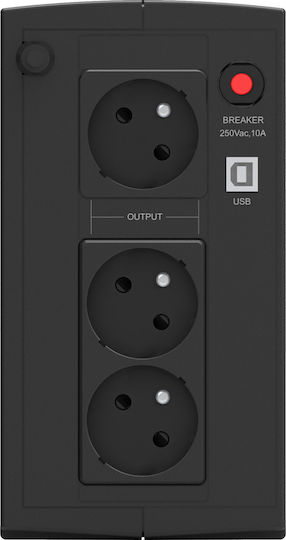 Powerwalker Basic VI 1000 SB FR UPS Устройства (VI) Интерактивна Линия 1000VA 600W с 2 IEC Гнезда