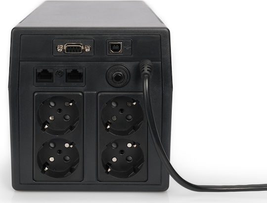 Digitus DN-170076 UPS Linie-interaktiv 2000VA 1200W mit 4 Schuko Steckdosen