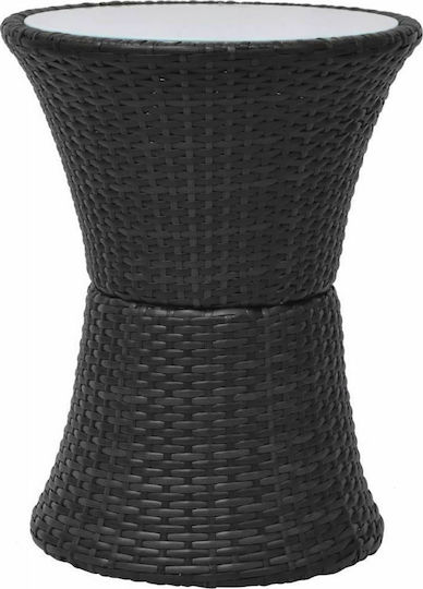 Garten- und Outdoor-Möbelsets für kleine Außenbereiche 3 Stück Schwarz mit Kissen