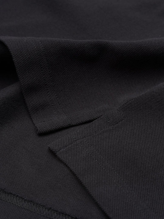 Polo Kurzarmbluse Schwarz