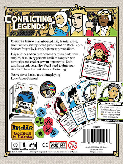 Настолна игра Conflicting Legends за 3-6 играчи 10+ години (EN) Indie Boards And Cards
