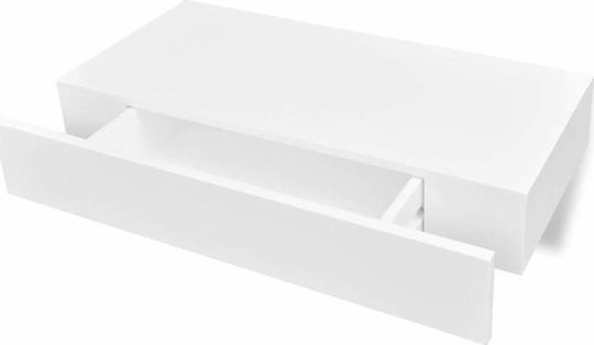 White Wall Shelves (2 Pieces) 48x25x8 cm