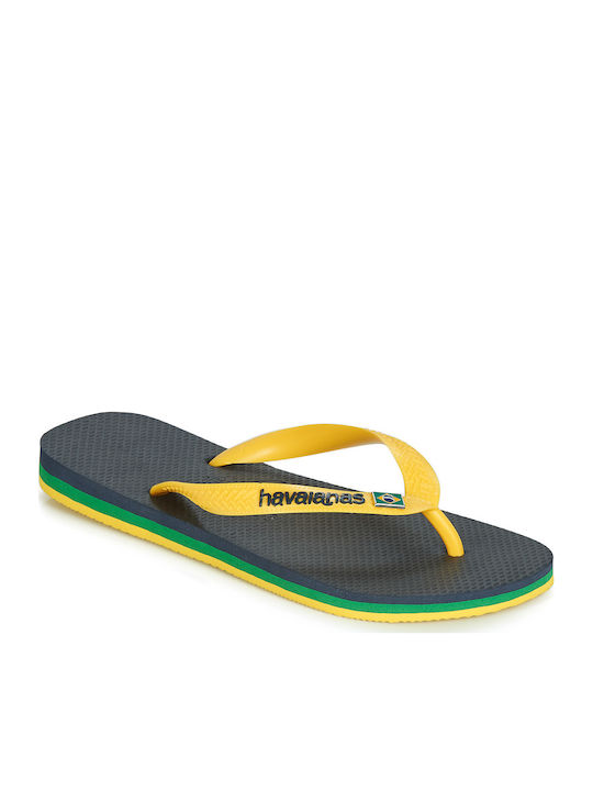 Havaianas Brasil Layers Frauen Flip Flops in Gelb Farbe