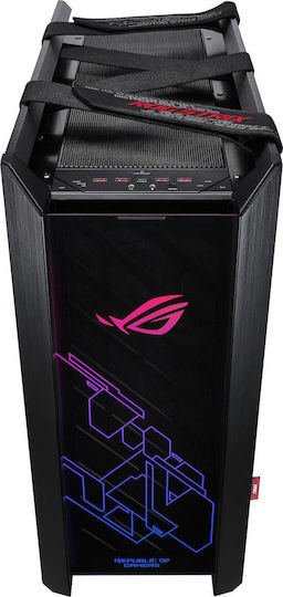 Asus ROG Strix Helios Gaming Midi Tower Κουτί Υπολογιστή με Πλαϊνό Παράθυρο και RGB Φωτισμό Μαύρο