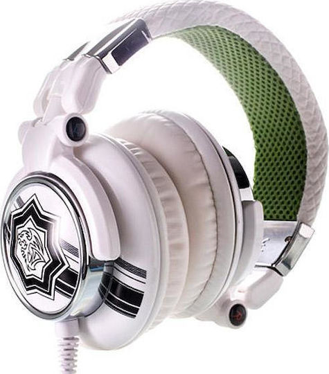 Thermaltake Dracco Rock White Over Ear Gaming Headset με σύνδεση 3.5mm Λευκό