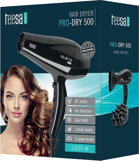 Teesa Pro-Dry 500 Ionic Professionell Haartrockner mit Diffusor 2300W