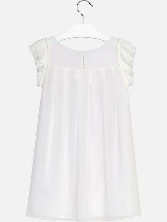 Mayoral Kids Dress Sleeveless White