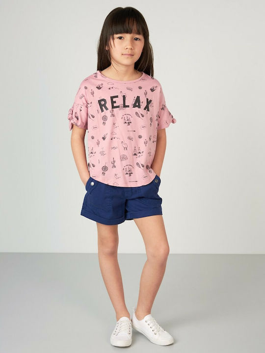 Funky Buddha Kids Blouse Short Sleeve Pink