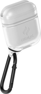 Catalyst Waterproof Husă Silicon cu cârlig în culoarea Alb pentru Apple AirPods 1 / AirPods 2