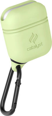 Catalyst Waterproof Husă Silicon cu cârlig în culoarea Verde pentru Apple AirPods 1 / AirPods 2