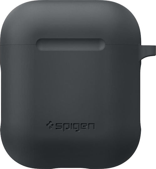 Spigen Silicone Case Case Silicone with Hook Charcoal for Apple AirPods 1 / AirPods 2