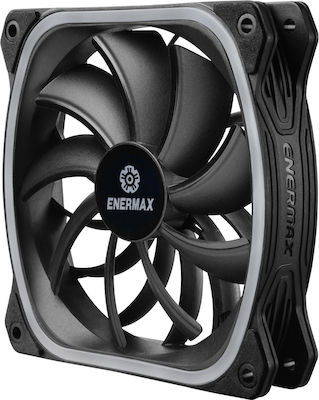 Enermax SquA RGB Gehäuselüfter 120mm mit Verbindung 4-Pin PWM 1Stück Schwarz