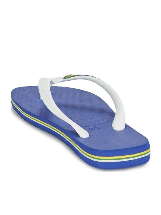 Brasil Logo Men's Flip Flops White